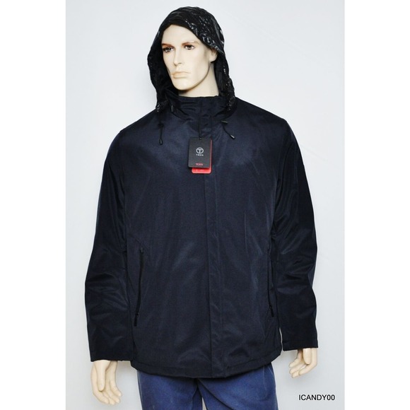 TUMI T-Tech Men's Bib Mictotech Bonded Hipster Jacket Coat Top Navy XL Nwt $250 - Picture 1 of 11